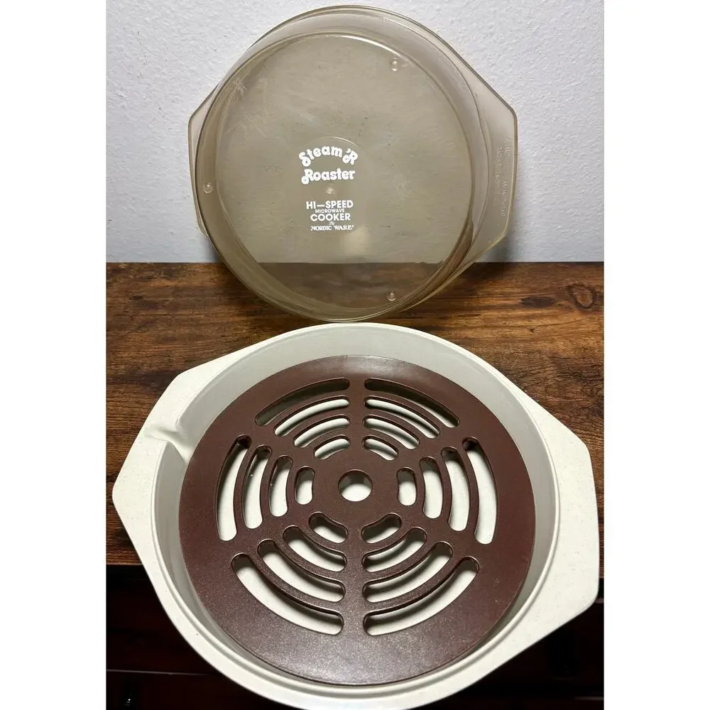 Vintage Nordic Ware Steam R Roaster Hi-speed Microwave Cooker Roaster Steamer